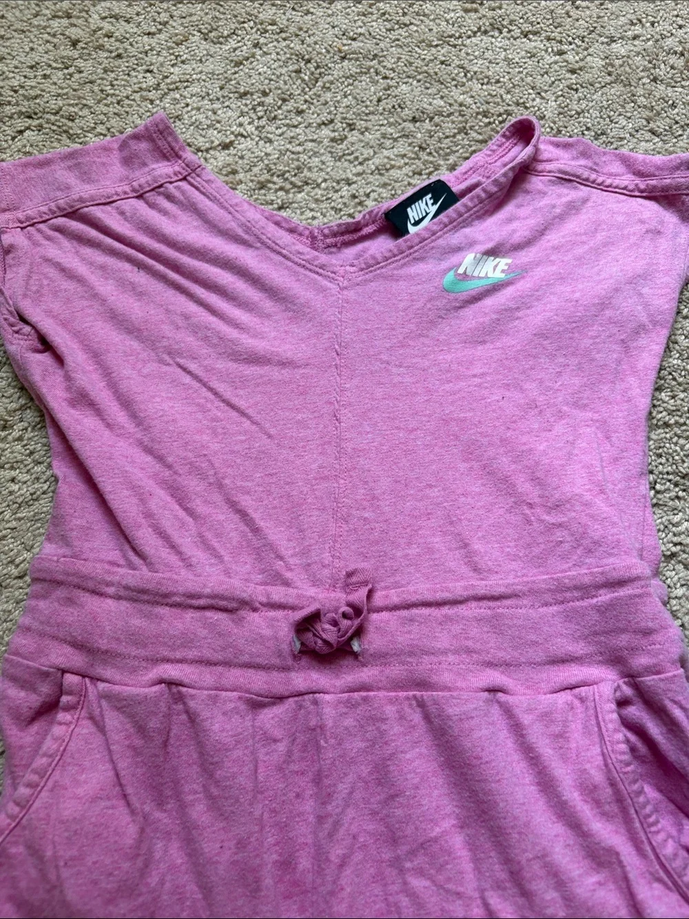 Nike Girl's Sportswear Jumpsuit Romper Capri Youth S Bubblegum Pink